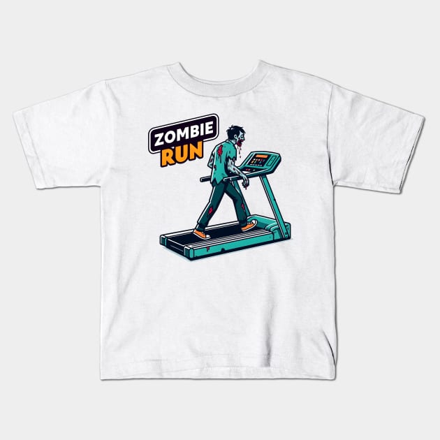 Zombie Run Kids T-Shirt by Rawlifegraphic